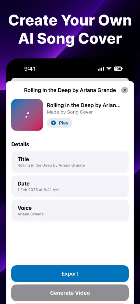 SongCover – AI Music Cover Generator Preview